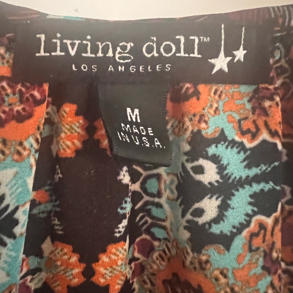Living Doll Multicolor Patterned Blouse